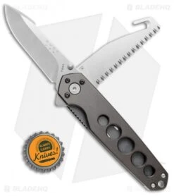 Buck Knives Buck Alpha Crosslock Folding Knife W/ Saw & Gut Hook Gun Metal Gray (3" Satin) -Knife Sale Shop Buck Alpha Crosslock Saw Gut Hook Gun Metal Gray Satin B183 GY BHQ 71292 jr bottlecap