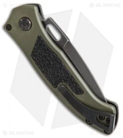 Buck Knives Buck Impact Automatic Knife OD Green (3.125" Black SW) 0898GRS -Knife Sale Shop Buck Impact Automatic OD Green black sw 0898GRS BHQ 51277 er side