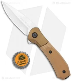 Buck Knives Buck Paradigm Spring Assisted Knife Brown G-10 (3" Satin) -Knife Sale Shop Buck Paradigm SA Brown G 10 Satin BHQ 120600 jr bottlecap