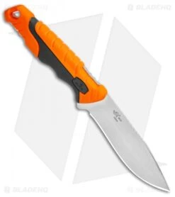 Buck Knives Buck Pursuit Pro Small Fixed Blade Knife Black/Orange (3.75" Satin) -Knife Sale Shop Buck Pursuit Pro Small Guthook BHQ 115700 jr spine