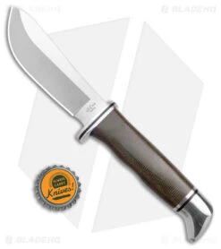 Buck Knives Buck Skinner Pro Green Canvas Micarta W/ Sheath (4" S35VN Satin) -Knife Sale Shop Buck Skinner Pro Green Canvas with Sheath Satin BHQ 124359 jr bottlecap