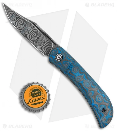 CIVIVI Appalachian Drifter Knife Blue G-10 W/ Rose CF (2.9" Damascus) C2015DS-2 6 CIVIVI Appalachian Drifter Knife Blue G-10 W/ Rose CF (2.9" Damascus) C2015DS-2 - Image 4