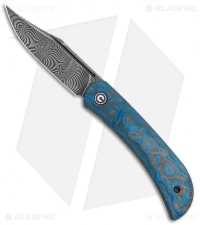 CIVIVI Appalachian Drifter Knife Blue G-10 W/ Rose CF (2.9" Damascus) C2015DS-2 3 CIVIVI Appalachian Drifter Knife Blue G-10 W/ Rose CF (2.9" Damascus) C2015DS-2