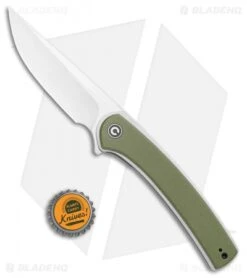 CIVIVI Asticus Liner Lock Knife OD Green G-10 (3.8" Satin) C2002A -Knife Sale Shop CIVIVI Asticus LL OD Green G 10 Damascus C2002A BHQ 109007 jr bottlecap
