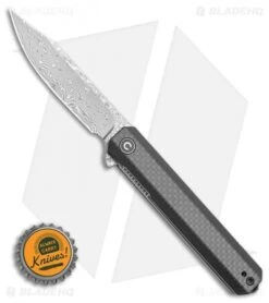 CIVIVI Chronic Liner Lock Knife Carbon Fiber (3.22" Damascus) -Knife Sale Shop CIVIVI Chronic Liner Lock Knife Carbon Fiber 3.22 Damascus C917DS BHQ 105676 LS Bottlecap