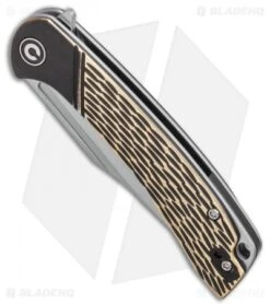 CIVIVI Dogma Liner Lock Knife Brass (3.5" Stonewash) C2014A -Knife Sale Shop CIVIVI Dogma Liner Lock Knife Brass 3.5 Stonewash C2014A BHQ 115980 LS Spine