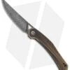 CIVIVI Lazar Liner Lock Knife Black Hand Rubbed Brass (3.1" Damascus)