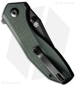 CIVIVI ODD 22 Liner Lock Knife Green Micarta (3" Black Stonewash) 5 CIVIVI ODD 22 Liner Lock Knife Green Micarta (3" Black Stonewash) -Knife Sale Shop CIVIVI ODD 22 Green Micarta Black jr side
