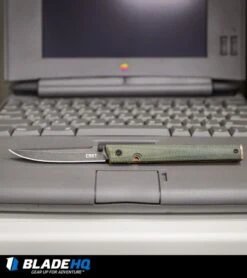 CRKT CEO Liner Lock Knife Green Micarta (3.1" Smokewash D2) BHQ Exclusive -Knife Sale Shop CRKT CEO Liner Lock Knife Green Micarta BHQ Exclusive D2 BHQ 101007 kp mac web