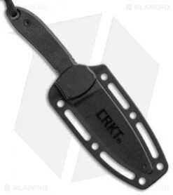 CRKT Carson F4-02N Fixed Blade Neck Knife Black G-10 (2.88" Satin) -Knife Sale Shop CRKT Carson F4 02N Neck Knife Black G 10 Satin CRF402N BHQ 90721 jr sheath