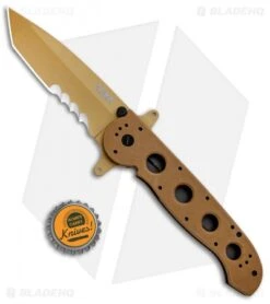 CRKT Carson M16-14DSFG Tanto Flipper Knife Desert Tan G-10 (3.875" Serr) -Knife Sale Shop CRKT Carson M16 14DSFG Tanto Desert Tan Serr BHQ 4980 jr bottlecap
