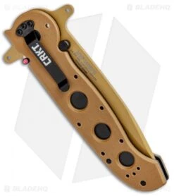 CRKT Carson M16-14DSFG Tanto Flipper Knife Desert Tan G-10 (3.875" Serr) -Knife Sale Shop CRKT Carson M16 14DSFG Tanto Desert Tan Serr BHQ 4980 jr side