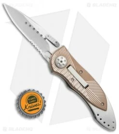 CRKT Elishewitz E-Lock Folding Knife Bronze (3.9" Satin Serr) 7333 9 CRKT Elishewitz E-Lock Folding Knife Bronze (3.9" Satin Serr) 7333 -Knife Sale Shop CRKT Elishewitz E Lock bronze satin serr 7333 BHQ 0477 er size