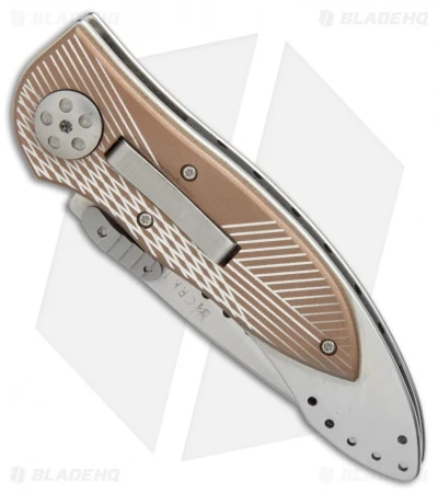 CRKT Elishewitz E-Lock Folding Knife Bronze (3.9" Satin Serr) 7333 4 CRKT Elishewitz E-Lock Folding Knife Bronze (3.9" Satin Serr) 7333 - Image 2
