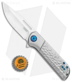 CRKT Mah Lanny Spring Assisted Liner Lock Knife Aluminum (3.2" Satin) 6525 -Knife Sale Shop CRKT Mah Lanny SA LL Aluminum Satin 6525 BHQ 119355 jr bottlecap