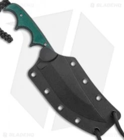 CRKT Folts Minimalist Katana Neck Knife Green Resin/Fiber (3.6" Bead Blast) -Knife Sale Shop CRKT Minimalist Katana Neck Knife BB BHQ 138970 jr sheath