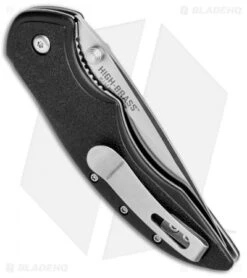 CRKT Ruger Knives High-Brass Spring Assisted Knife Black (3.19" Satin) R2601 -Knife Sale Shop CRKT Ruger High Brass SA Black Satin R2601 BHQ 76850 jr side