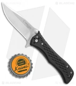 Camillus Blaze Spring Assisted Knife Black Zytel (2.5" Satin) 670 -Knife Sale Shop Camillus Blaze black zytel satin BHQ 74893 jr bottlecap
