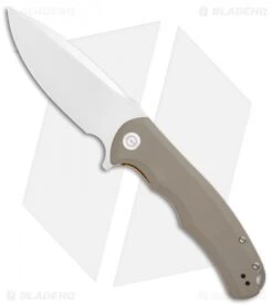CIVIVI Praxis Flipper Liner Lock Knife Tan G-10 (3.75" Satin) C803B