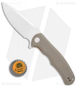 CIVIVI Praxis Flipper Liner Lock Knife Tan G-10 (3.75" Satin) C803B -Knife Sale Shop Civivi Praxis Tan G10 Satin BHQ 87971 er bottlecap