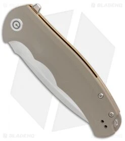 CIVIVI Praxis Flipper Liner Lock Knife Tan G-10 (3.75" Satin) C803B -Knife Sale Shop Civivi Praxis Tan G10 Satin BHQ 87971 er spine