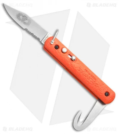 Colonial Knife Company Automatic Knife W/Bail Loop Orange (3" Satin Serr) M-724 3 Colonial Knife Company Automatic Knife W/Bail Loop Orange (3" Satin Serr) M-724