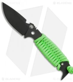 DPx H.E.S.T II Assault Survival Knife Neon Green Paracord Wrap (3.15" Black)