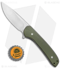DROP + Ferrum Forge Gent Frame Lock Knife Green G-10 (3" Satin) -Knife Sale Shop DROP Ferrum Forge Gent Pocket Knife Green G 10 Satin BHQ 140765 jr bottlecap
