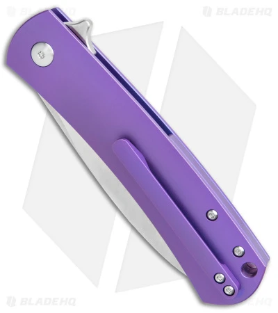 DROP + Laconico Keen Frame Lock LH Knife Purple Titanium (3.25" Satin) 5 DROP + Laconico Keen Frame Lock LH Knife Purple Titanium (3.25" Satin) - Image 3