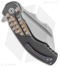 DSK Tactical VX-P Frame Lock Knife Titanium/Carbon Fiber (3.5" Satin 20CV) -Knife Sale Shop DSK Tactical VX P Frame Lock Knife Titanium Carbon Fiber 3.5 Satin 20CV BHQ 118915 LS Side