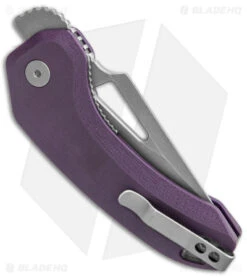 Damned Designs Djinn XL Liner Lock Knife Purple G-10 (3" SW) -Knife Sale Shop Damned Designs Djinn XL LL Purple G 10 SW BHQ 138420 jr side