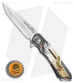 Dew Hara Custom Mina Liner Lock Knife Hand Engraved Phoenix Copper (3.5" Mirror) 9 Dew Hara Custom Mina Liner Lock Knife Hand Engraved Phoenix Copper (3.5" Mirror) -Knife Sale Shop Dew Hara Custom Number One 1