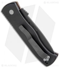 Emerson Pro-Tech CQC-7 Tanto Automatic Knife Camo Burl G-10 (3.25" Black) -Knife Sale Shop Emerson Protech CQC 7 Tanto Auto Camo Burl G 10 Black BHQ 106112 jr side