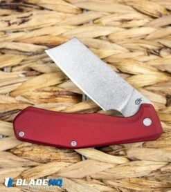 Gerber Asada Flipper Knife Red Aluminum (3" Stonewash) 30-001805 -Knife Sale Shop Gerber Asada Flipper Knife Red Aluminum Stonewash 30 001805 BHQ 105526 kp basket web