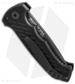 Gerber Auto 06 Tanto Automatic Knife Black G10 (3.6" S30V Black Serr) 8 Gerber Auto 06 Tanto Automatic Knife Black G10 (3.6" S30V Black Serr) -Knife Sale Shop Gerber Auto 06 tanto black G10 black serr 0380 BHQ 5001 er side