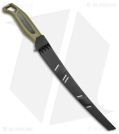 Gerber Ceviche Fillet Fixed Blade Knife Green Polymer (9" Stonewash) -Knife Sale Shop Gerber Ceviche Fillet Fixed Blade 9in Green SW BHQ 145774 jr sheath