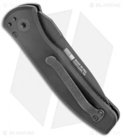 Gerber Empower Automatic Knife Black Armor Grip Serrated (3.25" Black) 30-001636 -Knife Sale Shop Gerber Empower Auto Black Armor Grip Serr Black BHQ 112130 jr side