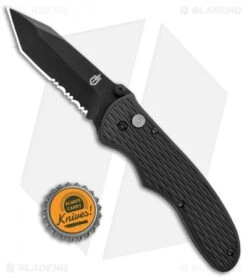 Gerber FAST Draw Tanto Knife Assisted Opening (3" Black Serr) -Knife Sale Shop Gerber FAST Draw Tanto Assisted Opening Black Serr 31 001751 BHQ 15598 jr bottlecap