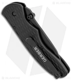 Gerber FAST Draw Tanto Knife Assisted Opening (3" Black Serr) -Knife Sale Shop Gerber FAST Draw Tanto Assisted Opening Black Serr 31 001751 BHQ 15598 jr side