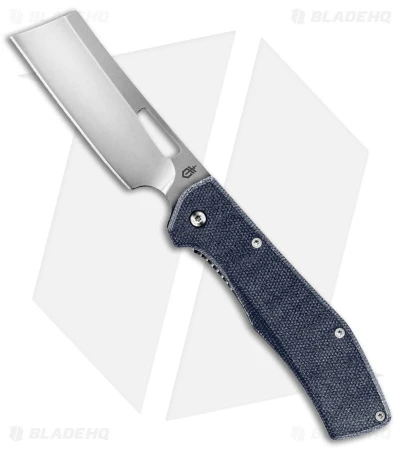 Gerber Flatiron Cleaver Frame Lock Knife Blue Micarta (3.6" Satin) 3 Gerber Flatiron Cleaver Frame Lock Knife Blue Micarta (3.6" Satin)