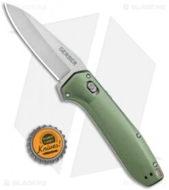 Gerber Highbrow Assisted Opening Knife Green Aluminum (3.3" SW) 30-001642 9 Gerber Highbrow Assisted Opening Knife Green Aluminum (3.3" SW) 30-001642 -Knife Sale Shop Gerber Highbrow Assisted Opening Green Aluminum Satin BHQ 105480 jr bottlecap