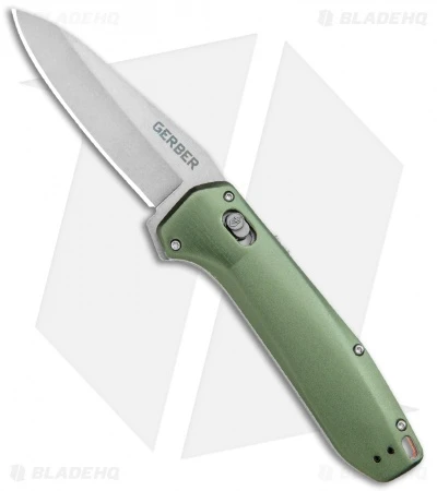 Gerber Highbrow Assisted Opening Knife Green Aluminum (3.3" SW) 30-001642 3 Gerber Highbrow Assisted Opening Knife Green Aluminum (3.3" SW) 30-001642