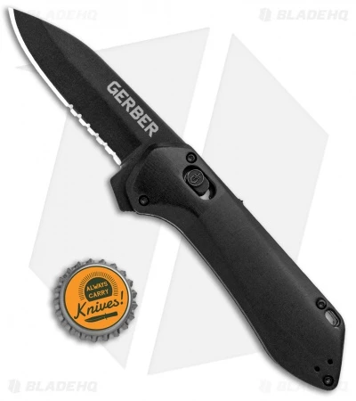 Gerber Highbrow Compact A/O Spring Assisted Knife Black (2.8" Onyx Serr) 6 Gerber Highbrow Compact A/O Spring Assisted Knife Black (2.8" Onyx Serr) - Image 4
