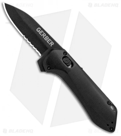 Gerber Highbrow Compact A/O Spring Assisted Knife Black (2.8" Onyx Serr) 3 Gerber Highbrow Compact A/O Spring Assisted Knife Black (2.8" Onyx Serr)