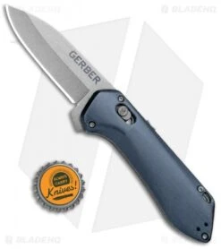 Gerber Highbrow Compact A/O Spring Assisted Knife Blue (2.8" Stonewash) -Knife Sale Shop Gerber Highbrow Compact A O SA Blue SW 30 001520N BHQ 94151 jr bottlecap