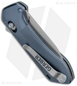 Gerber Highbrow Compact A/O Spring Assisted Knife Blue (2.8" Stonewash) -Knife Sale Shop Gerber Highbrow Compact A O SA Blue SW 30 001520N BHQ 94151 jr side