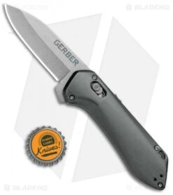 Gerber Highbrow Compact A/O Spring Assisted Knife Gray (2.8" Stonewash) -Knife Sale Shop Gerber Highbrow Compact A O SA Gray SW 30 001518N BHQ 94148 jr bottlecap