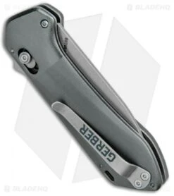 Gerber Highbrow Compact A/O Spring Assisted Knife Gray (2.8" Stonewash) -Knife Sale Shop Gerber Highbrow Compact A O SA Gray SW 30 001518N BHQ 94148 jr side