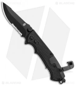Gerber Hinderer CLS Combat Life Saver Knife (3.5" Black Serr) 1870