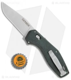 Gerber Hyperflip Assisted Opening Knife Olive Green Micarta (3.4" PVD) 30-001853 9 Gerber Hyperflip Assisted Opening Knife Olive Green Micarta (3.4" PVD) 30-001853 -Knife Sale Shop Gerber Hyperflip Assisted Opening Olive Green Micarta Black BHQ 120841 jr bottlecap